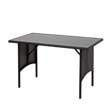 Poly-Rattan Esstisch MCW-G16, Esszimmertisch Gartentisch Tisch, Gastronomie 112x60cm