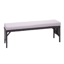 Poly-Rattan Sitzbank MCW-G16, Gartenbank Rattanbank, Gastronomie 112cm