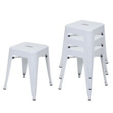 4er-Set Hocker MCW-A73, Metallhocker Sitzhocker, Metall Industriedesign stapelbar