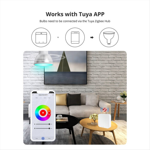 Tuya Zigbee for GU10 Smart LED Light Bulb RGBCW Di 1