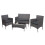 Poly-Rattan Garnitur MCW-F55, Balkon-/Garten-/Lounge-Set Sofa Sitzgruppe 1