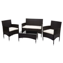 Poly-Rattan Garnitur MCW-F55, Balkon-/Garten-/Lounge-Set Sofa Sitzgruppe