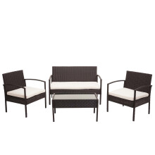 Poly-Rattan Garnitur MCW-F56, Balkon-/Garten-/Lounge-Set Sitzgruppe