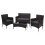 Poly-Rattan Garnitur MCW-F55, Balkon-/Garten-/Lounge-Set Sofa Sitzgruppe 1