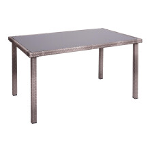 Poly-Rattan Tisch MCW-G19, Gartentisch Balkontisch, 120x75cm