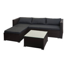 Poly-Rattan Garnitur MCW-F57, Balkon-/Garten-/Lounge-Set Sofa Sitzgruppe