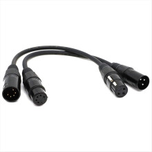 XLR Male 3 Pin to Female 5 and Audio Cable, for Mi