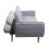 Schlafsofa MCW-J18, Couch Klappsofa Gästebett Bettsofa, Schlaffunktion Stoff/Textil 185cm 3