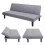 Schlafsofa MCW-J17, Couch Klappsofa Gästebett Bettsofa, Schlaffunktion Stoff/Textil 165cm 2