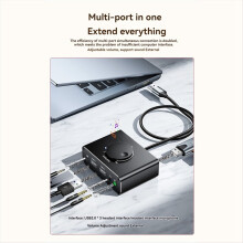 USB External Sound Card 3 Ports 2.0 to 3.5mm with