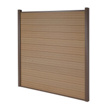 WPC-Sichtschutz Savoie, Windschutz Zaun, Alu Premium