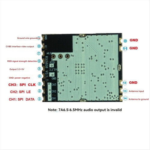 FPV RX5808 Wireless Video Receiver Module 5.8G for 2