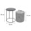 Lot de 2 tabourets/tables d'appoint MCW-K48 4