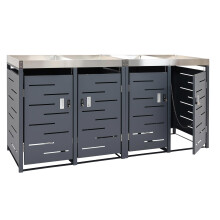 Cache-poubelle pour 4 poubelles MCW-H40b