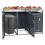 Cache-poubelle pour 3 poubelles MCW-H40b 2