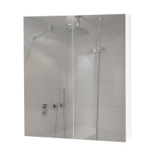 Spiegelschrank MCW-B19b, Badschrank Hängeschrank, 2 Regalböden hochglanz MVG-zertifiziert 70x60x16cm
