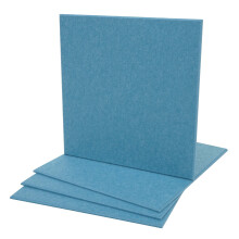 4er-Set Akustikwandpaneel MCW-L52, Wandpaneele Akustikplatten, schalldämmend 1qm Fläche 50x50cm