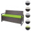 Poly-Rattan Banc 3 places MCW-F39 10