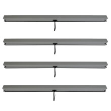 Seitenwand für Pergola MCW-L46, 4er-Set Pavillon Rollo Ersatzseitenwand, Stoff/Textil sturmfest 3x3m