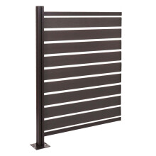 Pannello supplementare recinzione fendivista bidoni box rifiuti MCW-K57 alluminio aspetto legno 130x100x6cm ~ antracite