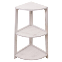 Eckregal MCW-K44, Regal Standregal Wohnregal, 3 Ablagen, 80x37x37cm MDF aus Paulownia