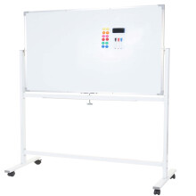 Whiteboard MCW-C85, Magnettafel Memoboard Pinnwand, mobil rollbar inkl. Zubehör