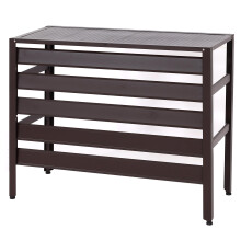 Copri condizionatore esterno copertura protettiva e decorativa MCW-K59 73x90x38cm alluminio ~ marrone