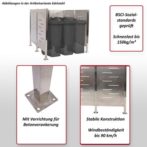 Clôture pour poubelles MCW-J55 2