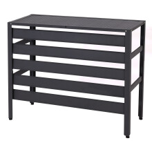 Copri condizionatore esterno copertura protettiva e decorativa MCW-K59 73x90x38cm alluminio ~ grigio