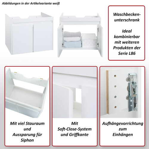 Meuble sous lavabo MCW-L86 2