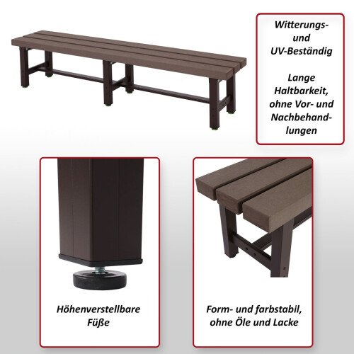 Banc de jardin en aluminium MCW-K60 1