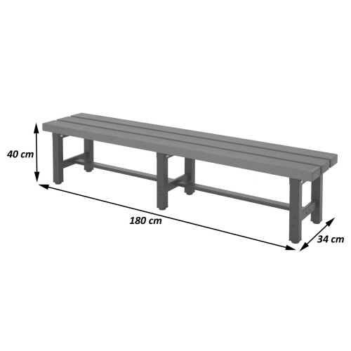 Banc de jardin en aluminium MCW-K60 2