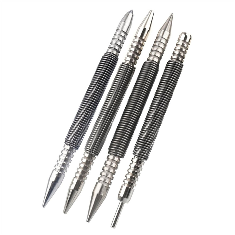 Spring Nail,Dual Heads Nail Setter,4Pc Hammerless 4854180812771
