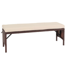 Poly-Rattan Sitzbank MCW-G16, Gartenbank Rattanbank, Gastronomie 112cm