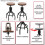 Tabouret de bar MCW-N17 (lot de 2) 2