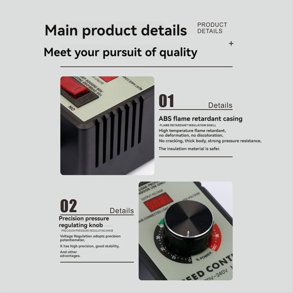 4000W Variable Voltage Regulator Grinders Controll 4854180815772