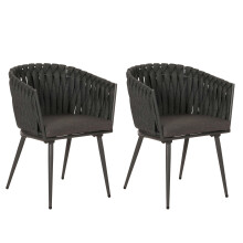 Chaise de jardin MCW-N38 (lot de 2)