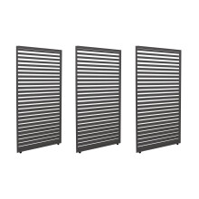3er-Set Aluminium Paneele für Pergola MCW-L46, Terrassenüberdachung, Lamellenpaneel Modul, 204x271cm