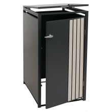 1er-Mülltonnenverkleidung MCW-O67, Mülltonnenbox mit Deckel, Metall 122x68x84cm 35kg