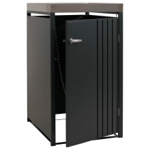 1er-Mülltonnenverkleidung MCW-O67, Mülltonnenbox mit Pflanzkasten, Metall 125x68x84cm 35kg