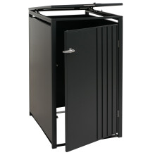 1er-Mülltonnenverkleidung MCW-O67, Mülltonnenbox mit Deckel, Metall 122x68x84cm 35kg