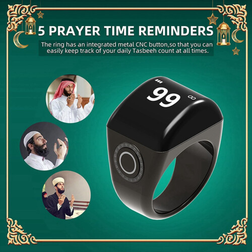 Zinc Alloy Smart Ring+Charging Box Waterproof Digi 1