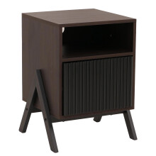 Nachttisch MCW-O40, Kommode Beistelltisch Nachtschrank Schrank, Schublade MDF Metall Melamin 59x40x40cm