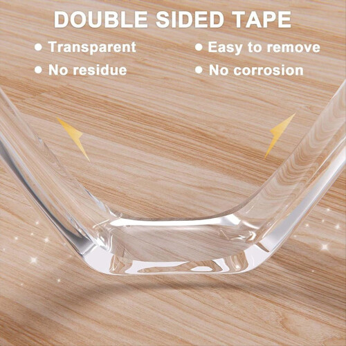2 Rolls Double Sided Tape Heavy Duty, Clear Remova 2