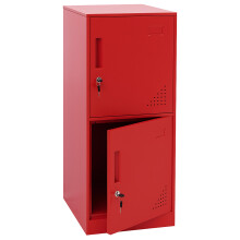 Spind MCW-P63, Schließfach Wertfachschrank Schließfachschrank 2 Türen, 90x38x45cm Stahl