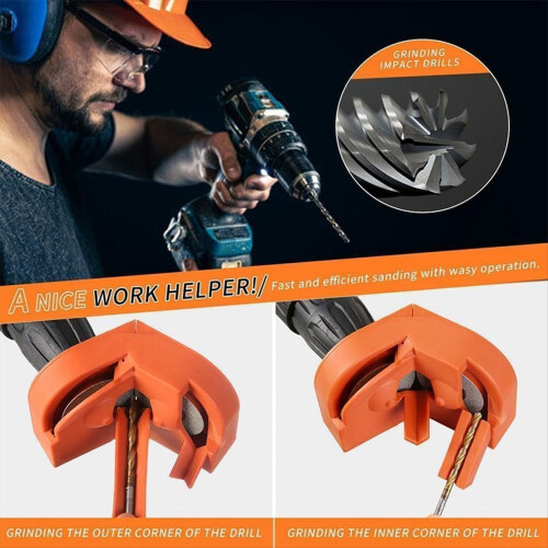 Drill Bit Sharpener, Multipurpose Grinding Portabl 2