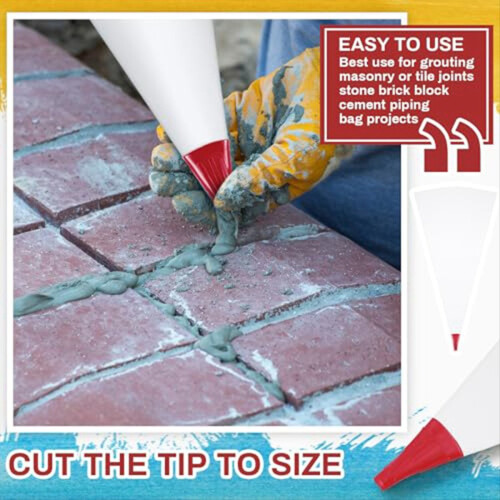 10Pcs Tile Grout Masonry Mortar Bag with Molded in 2