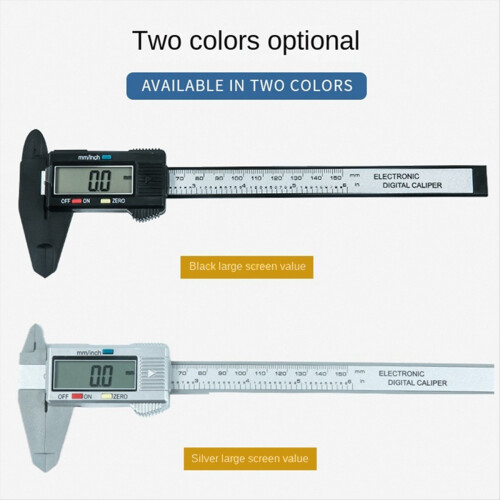 Plastic Digital Caliper, Inch Metric Fraction Conv 2