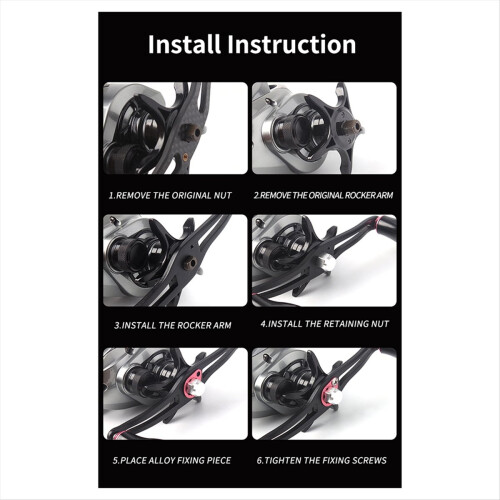 Fishing Reel Handle Aluminum Alloy Double Rocker E 2