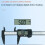 Plastic Digital Caliper, Inch Metric Fraction Conv 10